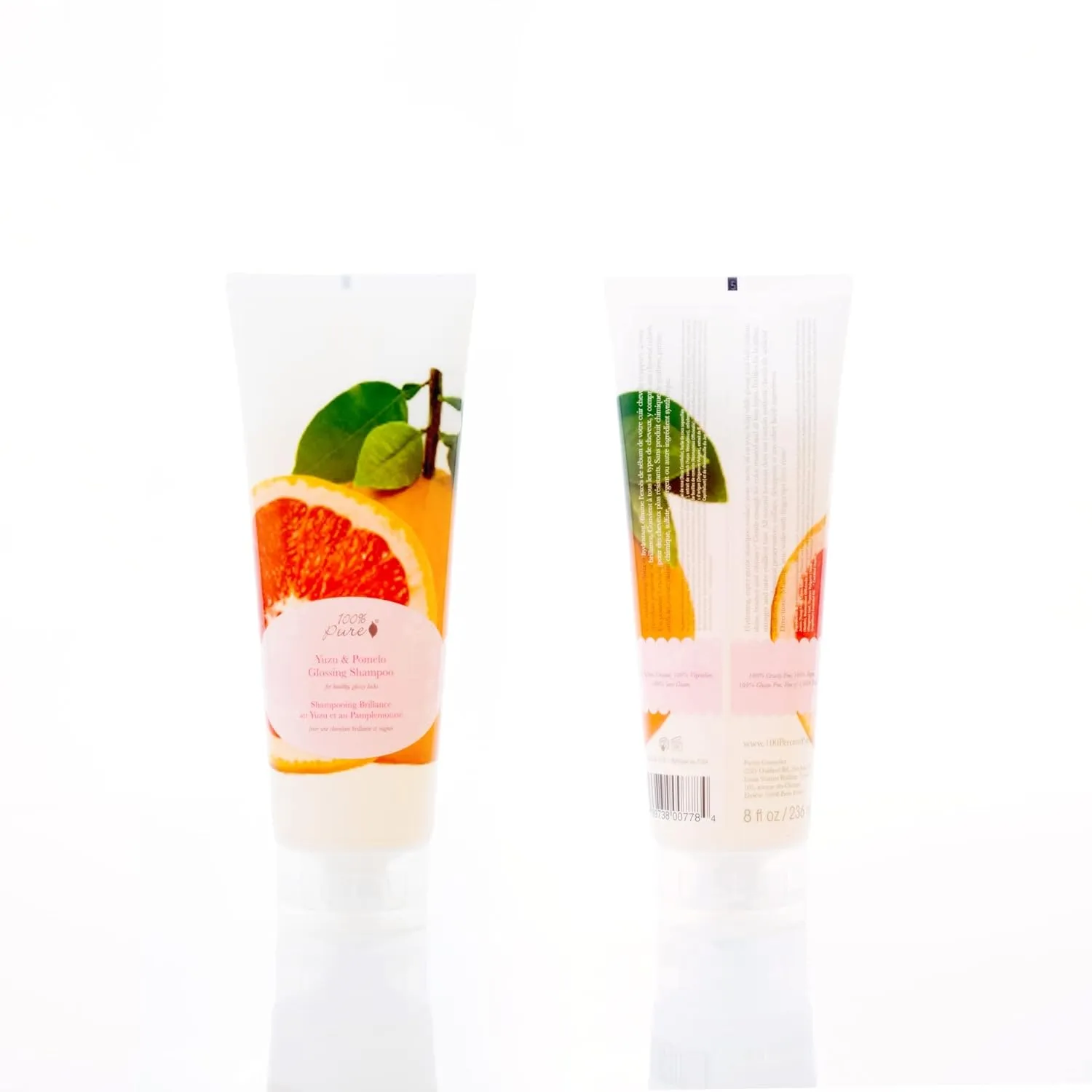 100% PURE Yuzu & Pomelo Glossing Conditioner & Hydrating Detox Helps Restore Vibrancy in Dry Dull Hair Revitalizing Shine & Body Healthy Growth for Women & Men, Vegan - 8 Fl Oz