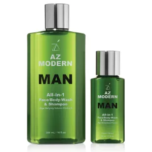 3-in-1 Face Wash, Body Wash & Shampoo 10.14   2 FL OZ - To Wash Away Sweat, Dirt & Excess Skin Oils - Odor Cleansing Aloe Vera & Jojoba Oil Formula - For All Skin Types