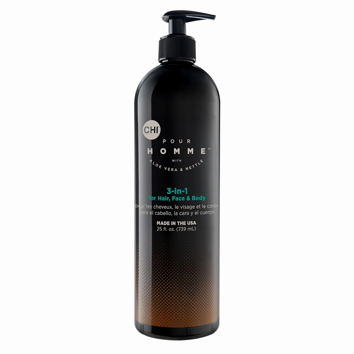 3-in-1 Cleansing & Moisturizing Hair, Face & Body Wash, Made With Aloe Vera & Nettle, Fresh, Woody Scent, Sulfate-Free, 25 oz