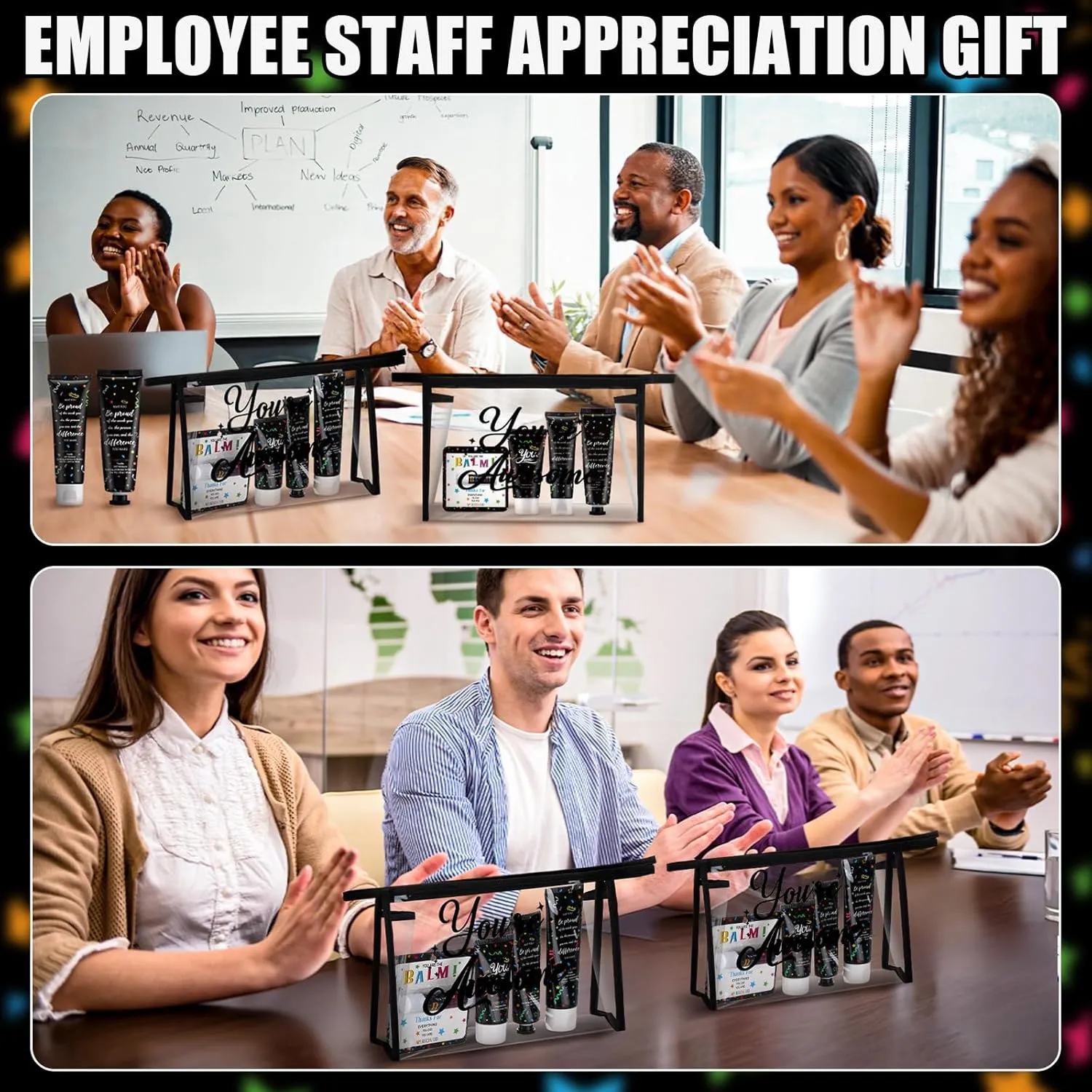 50 Pieces Back to School Teacher Employee Staff Appreciation Gifts Bulk Lip Balm Hand Body Lotions Small Thank You Gifts Team Volunteers Coworkers Nurse Appreciation Favors for Women Men