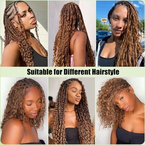#30 Light Brown Human Braiding Hair Deep Wave Bulk 14 14 14 Inch Human Hair Weave 3 Bundle Unprocessed Brazilian Virgin Hair Brown Deep Curly Braiding Hair Extensions 50 Grams/Bundle
