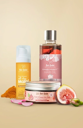 <strong>Pigmentation Face Malai, Fig Rose Skin Malai & Hibiscus Amla Hair Oil Combo </strong> <br><i>Combo Pack of 3</i>