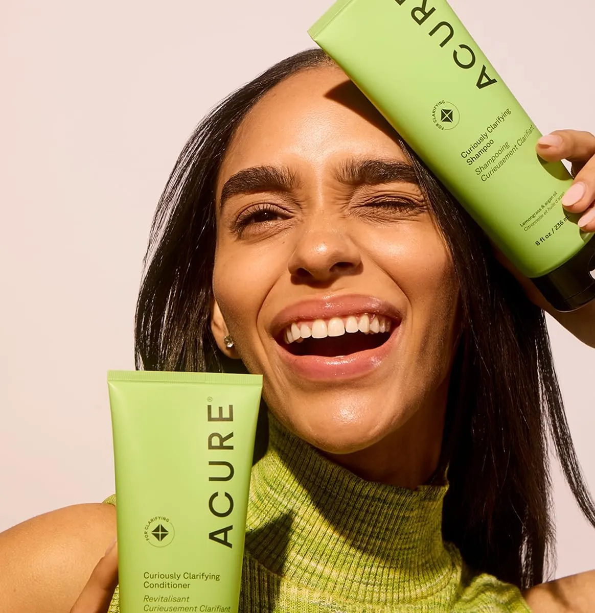 Acure Curiously Clarifying Shampoo & Conditioner Set – Deep Cleansing & Hydrating Duo for Balanced Scalp & Hair, Removes Buildup, Vegan, 8 Fl Oz Each