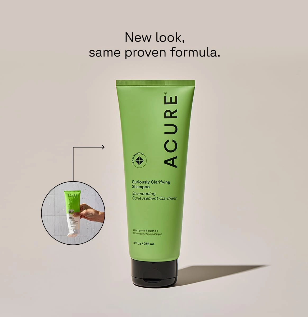Acure Curiously Clarifying Shampoo – Lemongrass & Argan Oil - Refresh & Detoxify Hair with a Deep-Cleansing Formula that Removes Buildup & Excess Oil, 8 Fl Oz