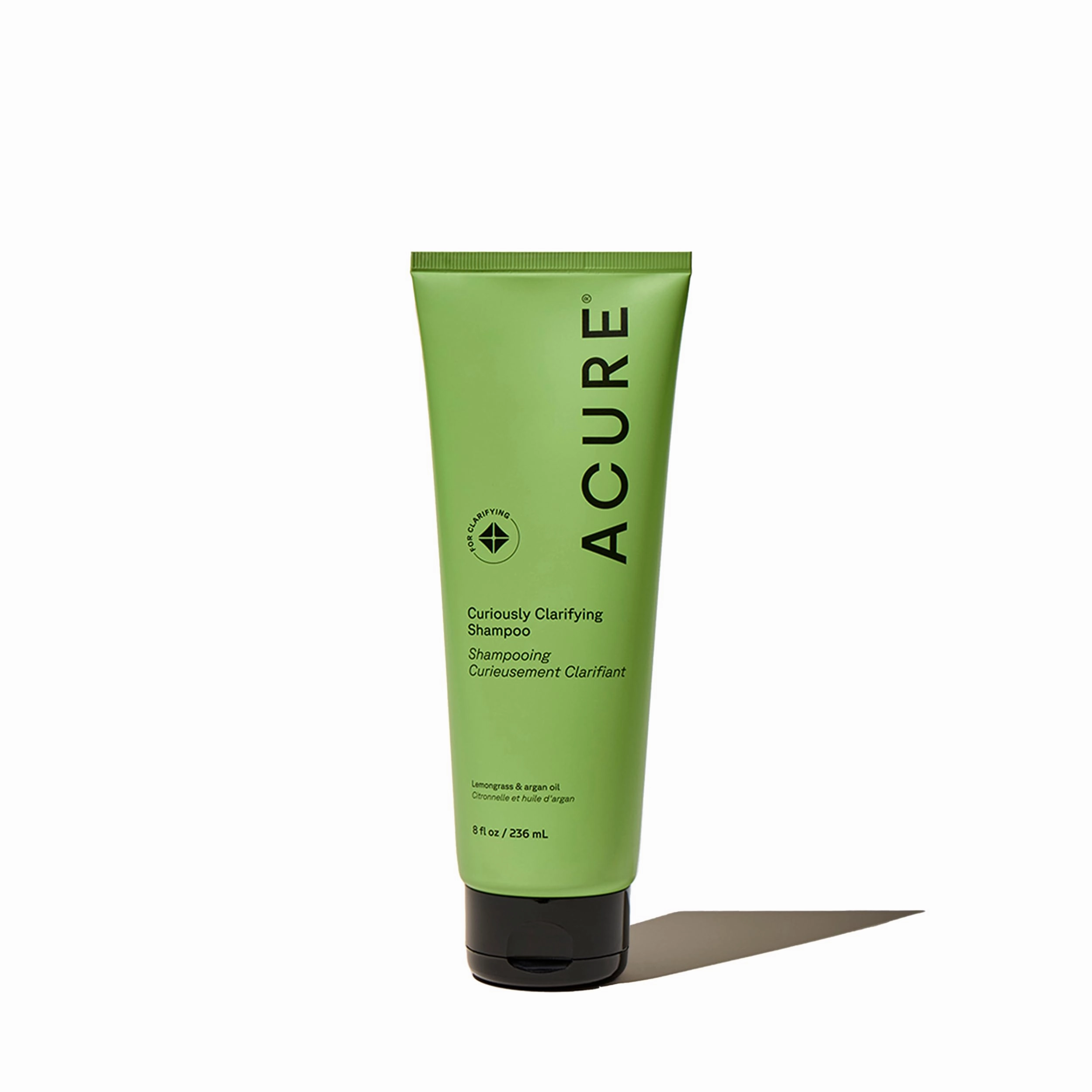 Acure Curiously Clarifying Shampoo – Lemongrass & Argan Oil - Refresh & Detoxify Hair with a Deep-Cleansing Formula that Removes Buildup & Excess Oil, 8 Fl Oz