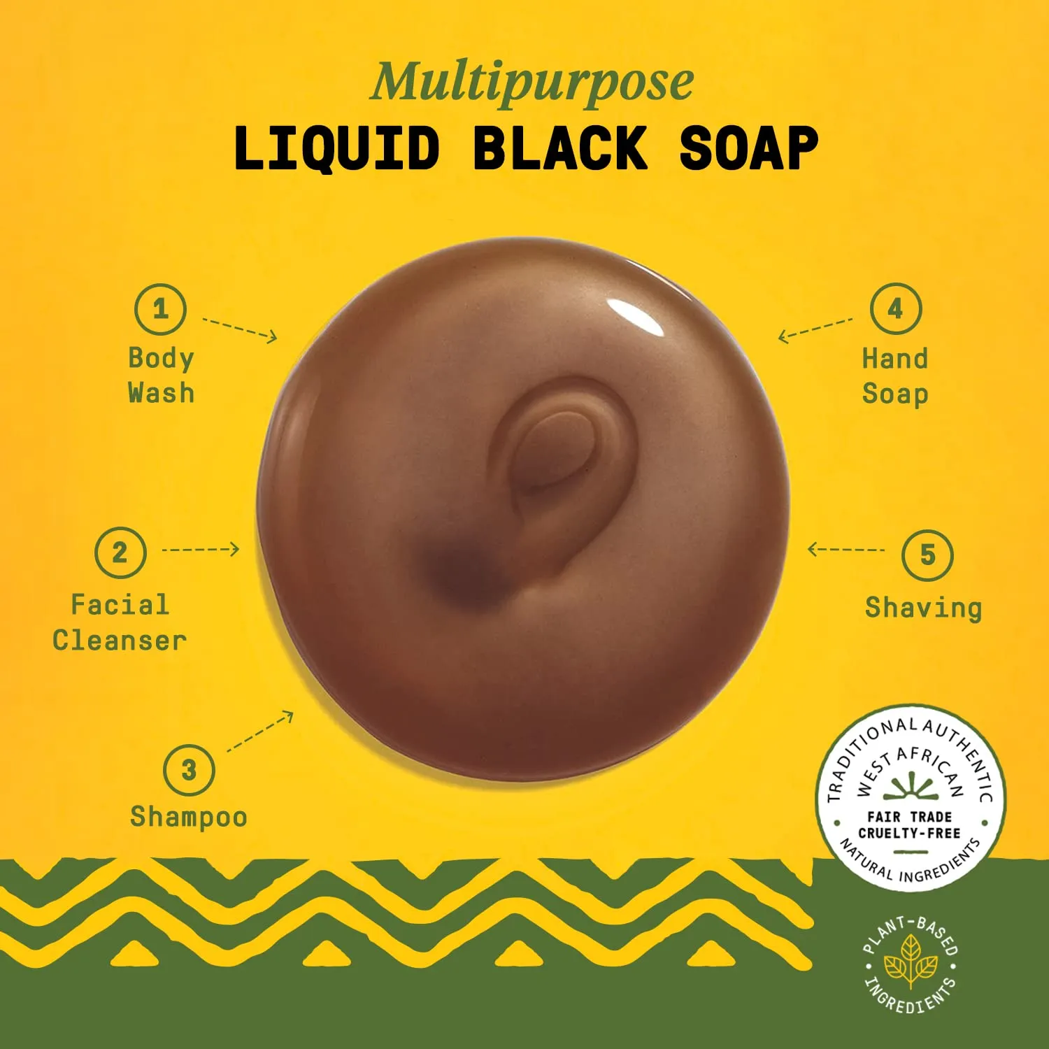Alaffia Authentic African Black Soap, Eucalyptus Tea Tree – All-in-One Moisturizing Cleanser for Face, Hands, Body & Hair, 32 Oz Ea