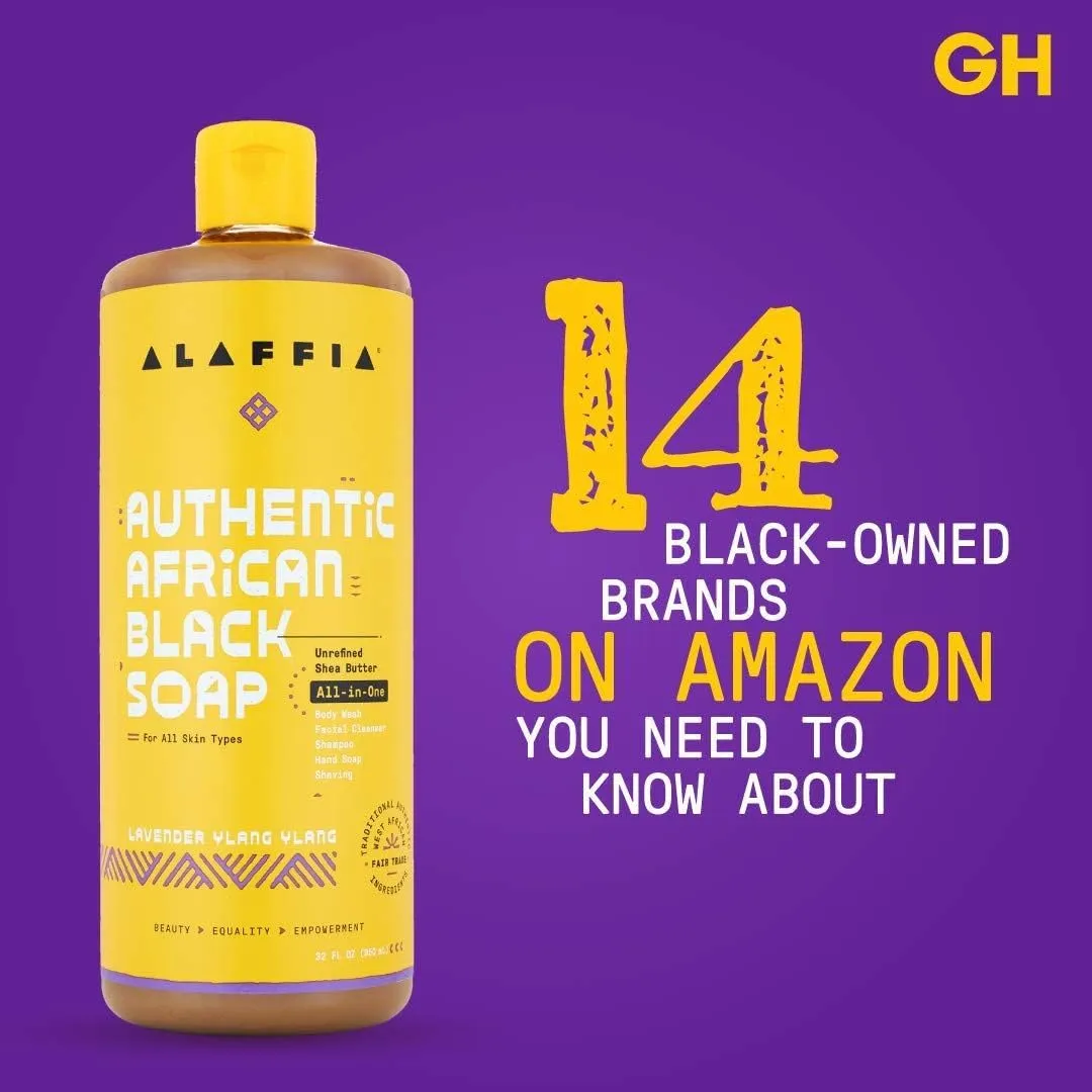 Alaffia Authentic African Black Soap Variety 2-Pack – All-In-One Liquid Soap, Travel-Size Eucalyptus Tea Tree   Full-Size Citrus Ginger Body Wash, Face Wash, Shampoo, Shaving Soap