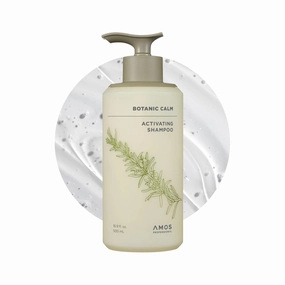 AMOS PROFESSIONAL Botanic Calm Activating Shampoo l Vegan Scalp & Hair Strengthening Shampoo with Rosemary and Biotin, Sulfate Free, 16.9 fl.oz