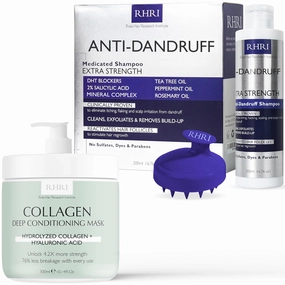 Anti Dandruff Shampoo   Collagen Mask | Medicated, Clarifying, Psoriasis & Biotin Shampoo w/Salicylic Acid, Hair Growth