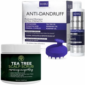 Anti Dandruff Shampoo   Tea Tree Scalp Scrub | Medicated, Clarifying, Psoriasis & Biotin Shampoo w/Salicylic Acid | For Dry, Itchy, Flaky, Irritated Scalp & Hair Growth