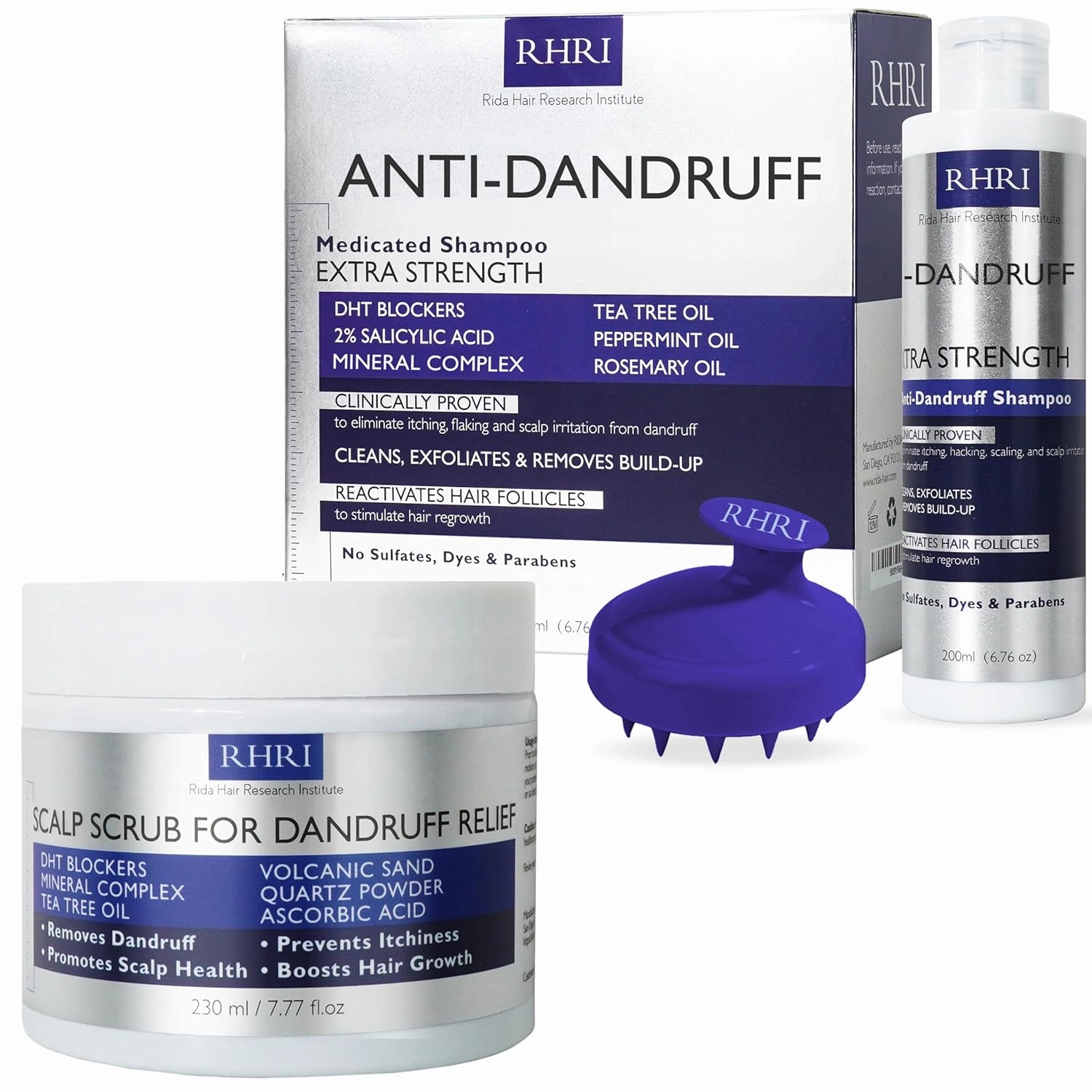 Anti Dandruff Shampoo Anti Fungal Dandruff Mens Shampoo | Medicated, Clarifying, Psoriasis & Biotin Shampoo w/Salicylic Acid | For Dry, Itchy, Flaky, Irritated Scalp & Hair Growth   Scalp Scrub