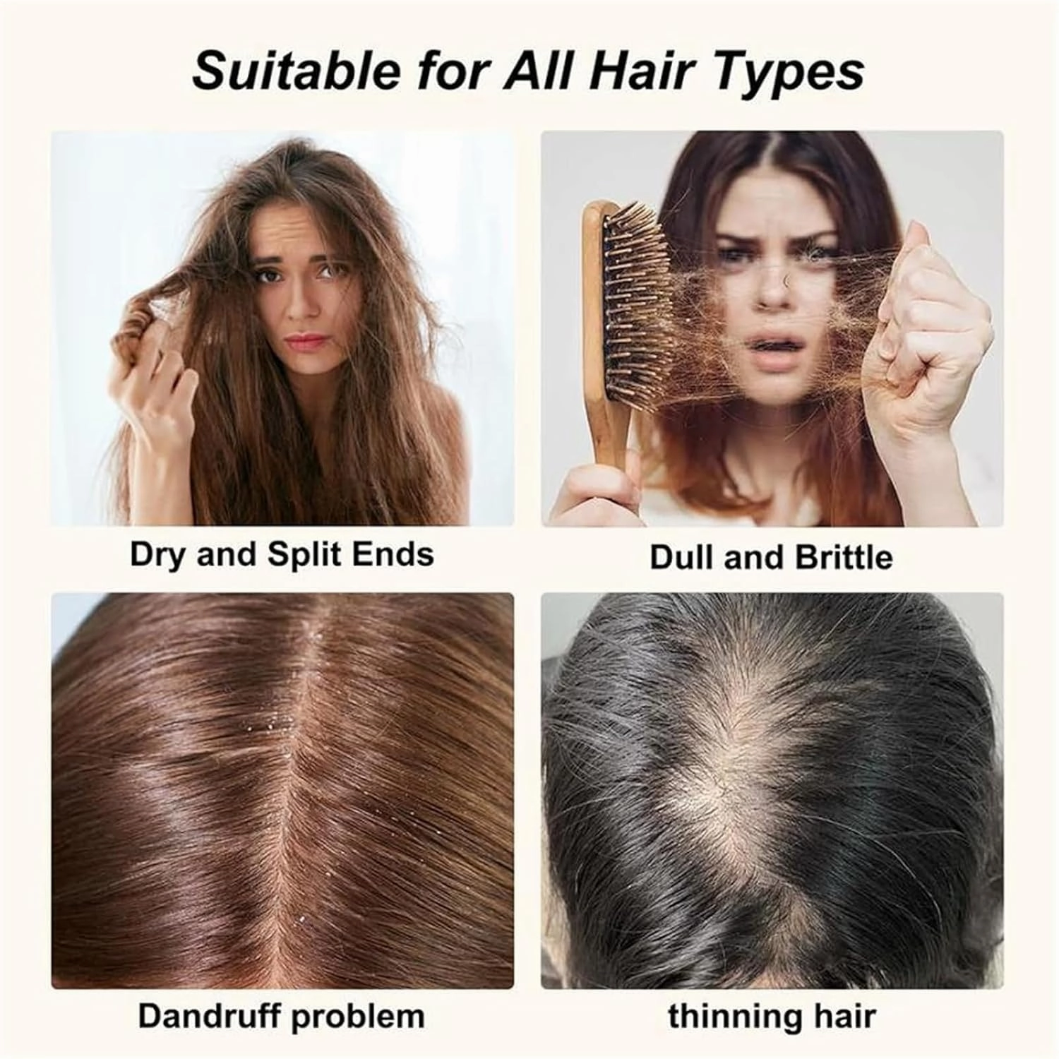 Anti Hair Loss Shampoo for Women & Men, Remimip Anti-Hair Fall Shampoo for All Hair Types, Moisturizing & Promoting Hair Growth, 300ml