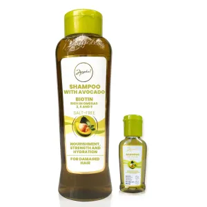ANYELUZ Kit Duo Avocado Moisturizing Shampoo   Mini Travel Size | Enriched with Omega 3, 6, 9, and Biotin | Repairs and Protects Damaged Hair | Enhances Hair Shine and Guards Against Sun Damage