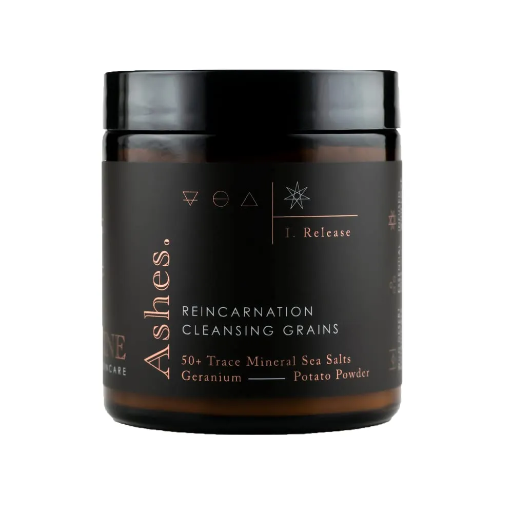 Ashes Reincarnation Cleansing Grains for Scalp & Face - Foam Cleanser & Mask - Natural Ingredients - Skincare for Women and Men (4 oz)