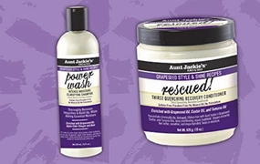 Aunt Jackie's Grapeseed Style Hair Care - Clarifying Shampoo 12oz & Recovery Conditioner 15oz