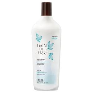 Bain de Terre Jasmine Moisturizing Shampoo, Luxurious Hydration for Dry Hair with Argan & Monoi Oils, Paraben-Free, Color-Safe, Vegan