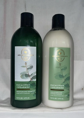 Bath & Body Aromatherapy Eucalyptus Spearmint 2 Pack Moisturizing 16 FL OZ Shampoo and 16 FL OZ Conditioner Bundle Gift Set