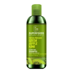 Be Care Love SuperFoods Natural   Gentle Clarifying Shampoo, Green Apple Kiwi ,12 Fl Oz