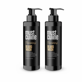 Beard Wash Shampoo, Tea Tree Oil & Argan Oil Anti-Dandruff, Anti-Itching Shampoo for Men (2 Package)