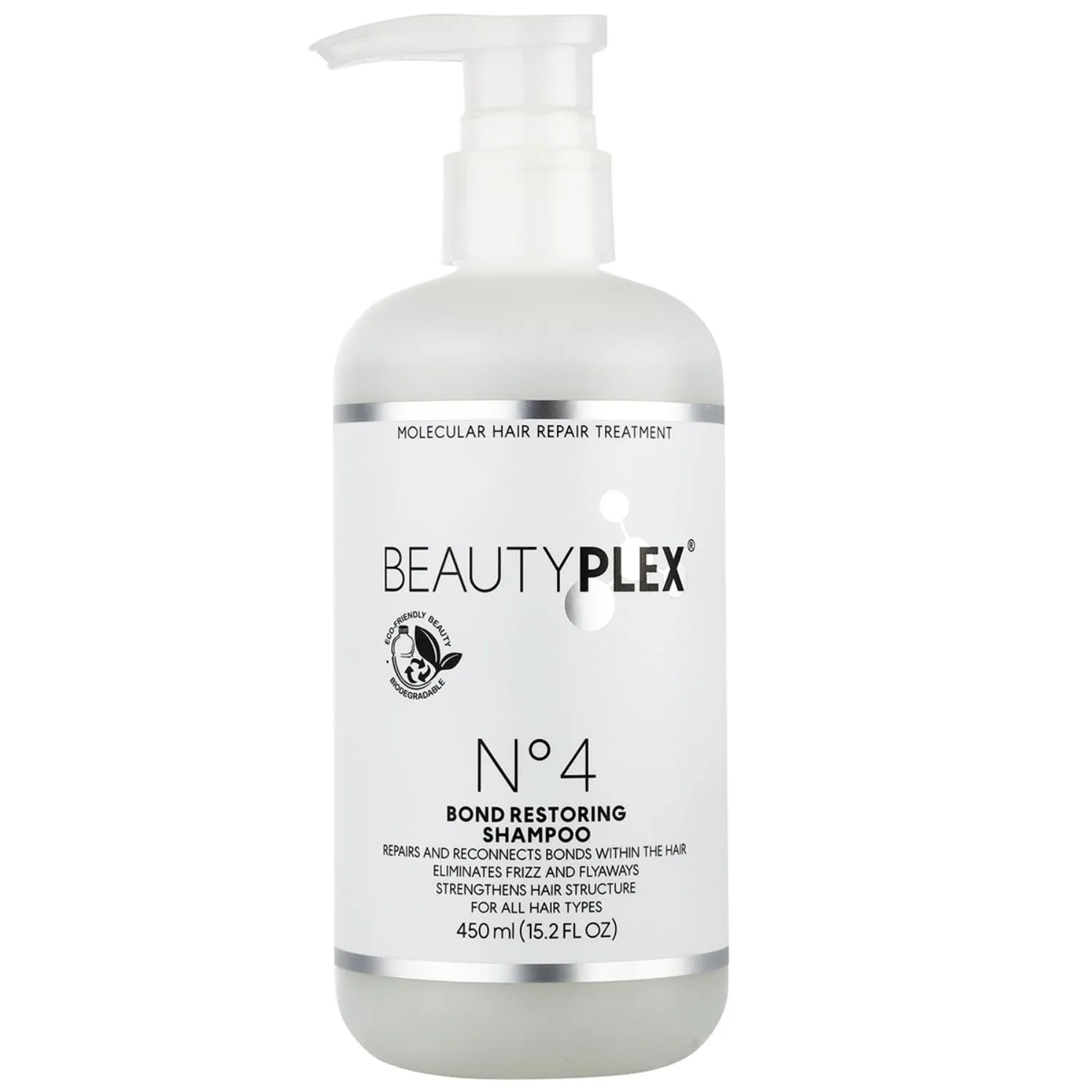 Beautyplex 4 Bond Restoring Shampoo | Molecular Hair Repair Treatment Fino | Strengthens, Nourishes, Moisturizes & Repairs Hair Structure. 450ml. (15.2 oz)