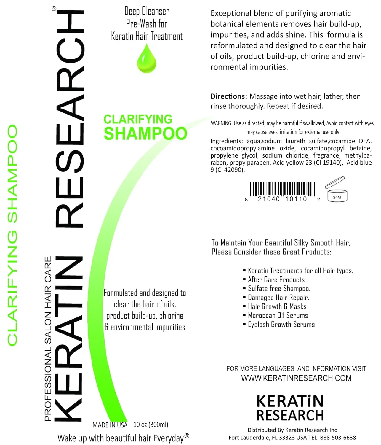 Best Clarifying Shampoo for Keratin Hair Straightening Treatment - Deep Cleans and Opens Cuticles for Optimal Keratin Receptivity, Removing Clingy Residues (10oz)