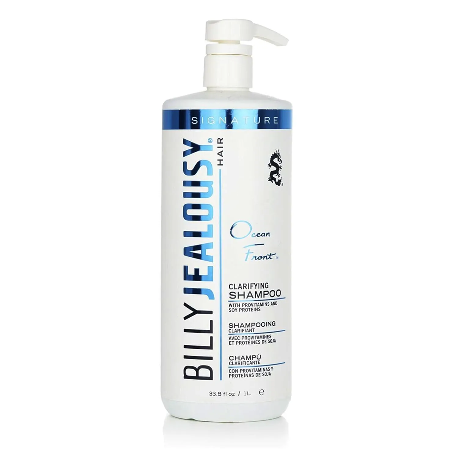 Billy Jealousy Ocean Front Clarifying Shampoo for Build Up, Excess Oil, Dirt, Product & Hard Water, Refreshing Oily Hair Shampoo for Men, Scalp Detox Unclogs Hair Follicles, Paraben-Free, 33.8 Fl Oz