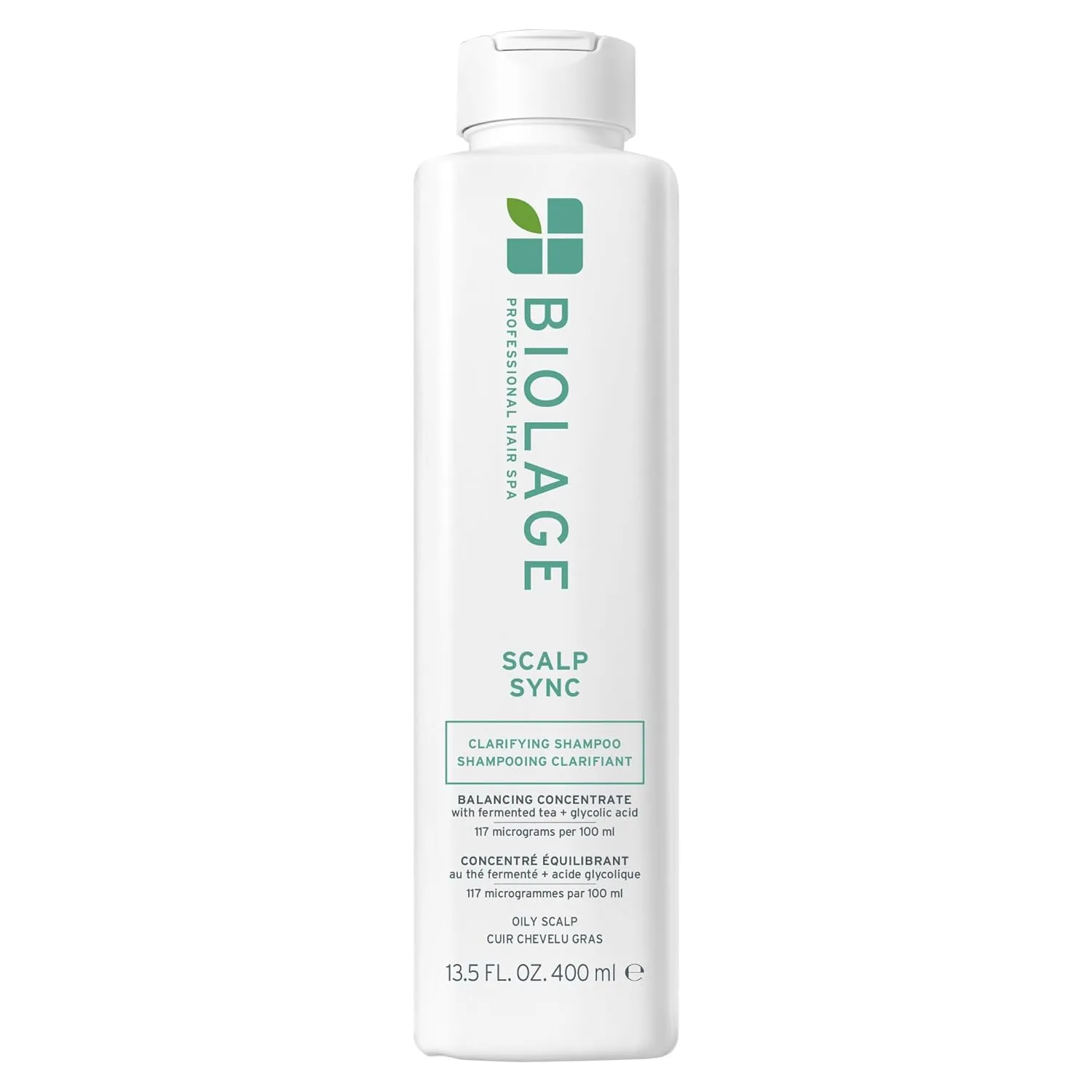 Biolage Scalp Sync Clarifying Shampoo - Residue & Buildup Remover, For Oily Scalp, With Fermented Tea & Glycolic Acid, Vegan & Paraben-Free, Packaging May Vary