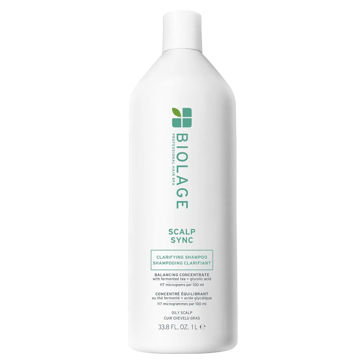 Biolage Scalp Sync Clarifying Shampoo - Residue & Buildup Remover, For Oily Scalp, With Fermented Tea & Glycolic Acid, Vegan & Paraben-Free, Packaging May Vary