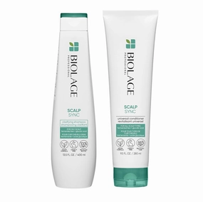 Biolage Scalp Sync Clarifying Shampoo & Universal Conditioner Set - Removes Residue, Buildup & Excess Oil, Paraben & Silicone Free, For Oily Hair & Scalp, Vegan