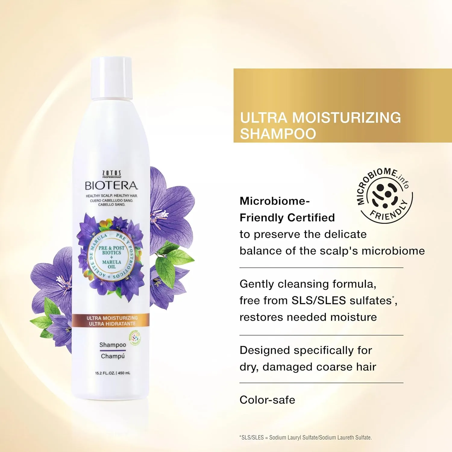 Biotera Ultra Moisturizing Shampoo | Hydrates Dry, Damaged, Coarse Hair | Microbiome Friendly | Vegan & Animal Test Free | Paraben & Sulfate Free | Color-Safe