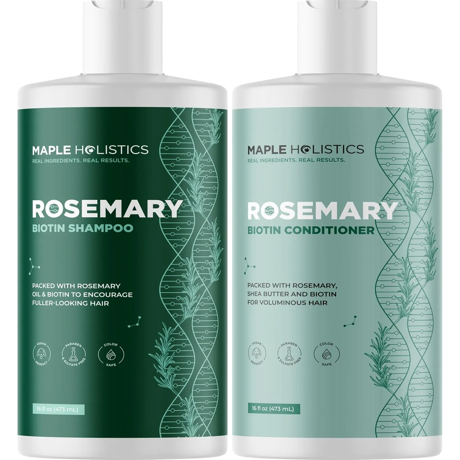 Biotin Rosemary Shampoo and Conditioner Set - Vegan Sulfate Free Biotin Shampoo and Conditioner Set Hair Growth Complex with Volumizing Rosemary Essential Oil for Fine Weak & Dull Hair