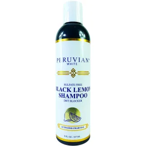 Black Lemon Activated Charcoal Shampoo 8oz, Deeply Cleanses Scalp, Oil Control and Balance