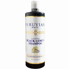 Black Lemon Activated Charcoal Shampoo 32oz, Deeply Cleanses Scalp, Oil Control and Balance