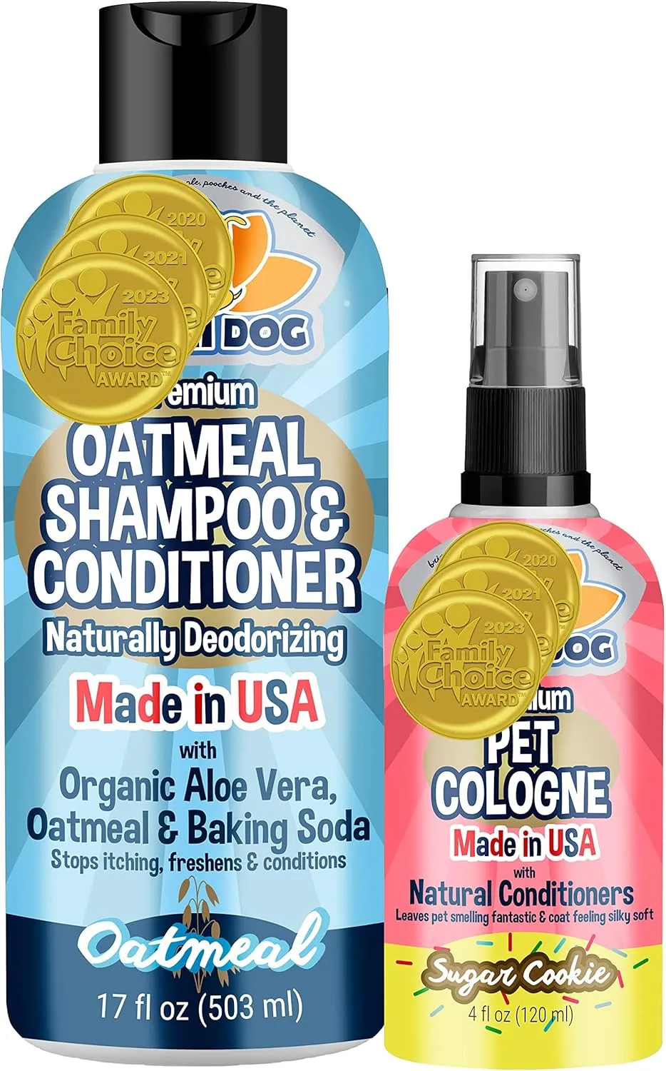 Bodhi Dog Oatmeal Shampoo 17oz   Sugar Cookie Cologne 4oz Bundle