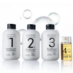 BondGuard Hair Volumizing Ultimate Set | Shampoo   Conditioner   Leave-in Cream   Heat Protectant Oil | Clarifying, Hydrating and Thickening Hair Care - Strengthens for Hair Growth Set