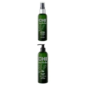 Bundle of CHI Tea Tree Oil Soothing Scalp Spray, Moisturizing Spray For Relieving Irritation & Itching, Sulfate, Paraben, & Cruelty-Free, 3 Oz   CHI Tea Tree Oil Shampoo,11.5 FL Oz
