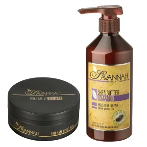 Bundle: Shea Butter Shampoo - 16.9 oz (500ml)   Spike Me Up Gel Wax 5.07 Oz (150ml) | For Men & Women