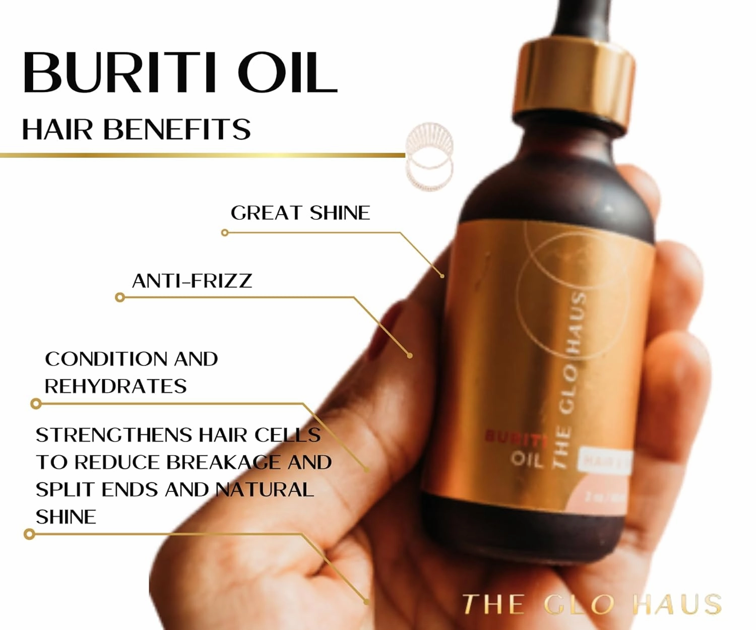 Buriti Oil Pure Brazilian Carrier Oil For Skin Face Hair & Nails.100% Pure Cold Pressed GMO Free. Rich With Vitamin E A & C Protects Hair & Skin From Sun Damage. 8 Fl Oz