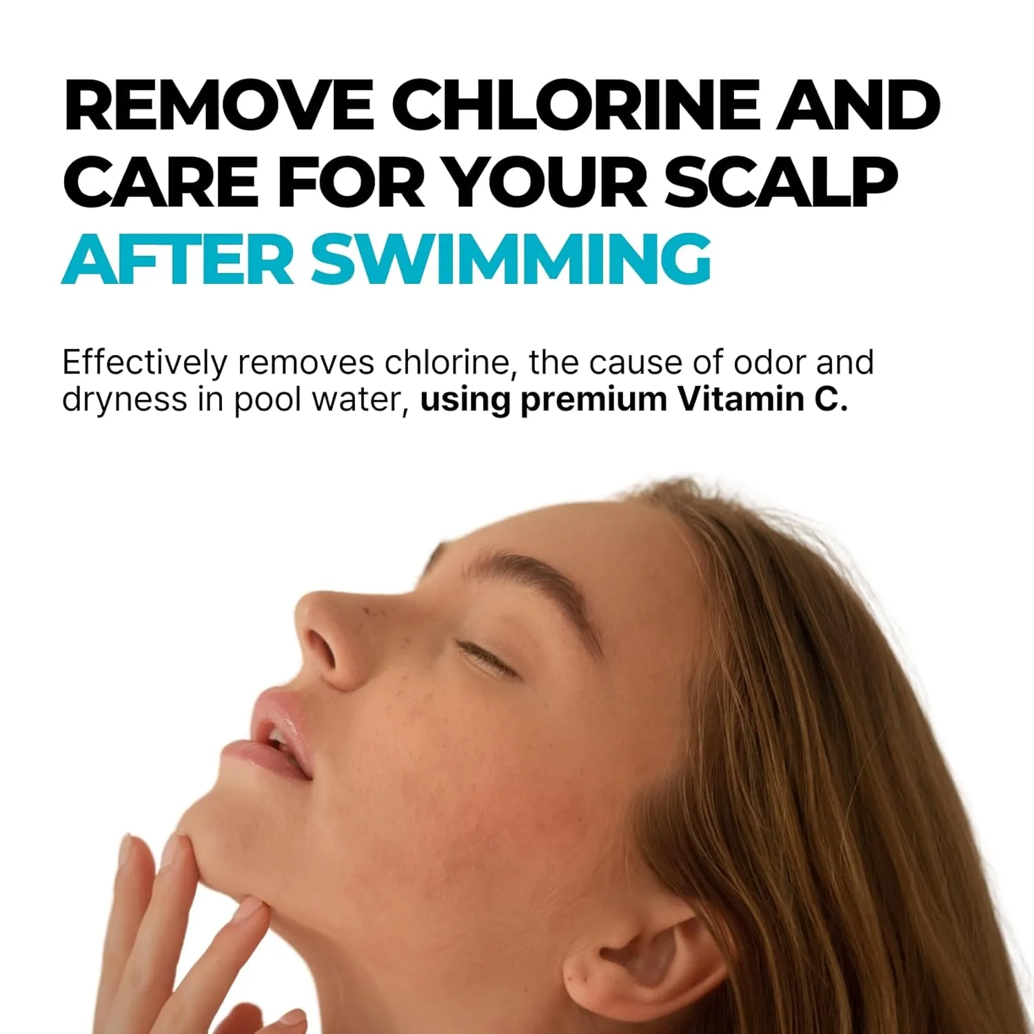 Chlorine Removing Shampoo for Swimmers | Vitamin C | Clarifying & Hydrating | Free of Sulfates, Silicones, Parabens (10.58 oz / 300g, Pack of 1)