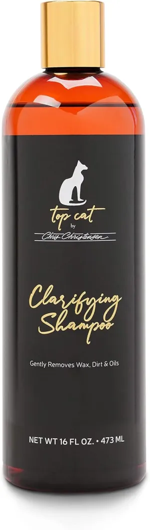 Chris Christensen Top Cat Clarifying Shampoo for Cats, Groom Like a Professional, Gently Removes Dirt & Oils, Great for All Coat Types, Made in USA, 16 oz