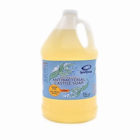 Citrus Antibacterial Pure Castile Soap Liquid for Face, Hand & Body Wash, Vegan, Non-GMO, Made in USA, Dry & Sensitive Skin (1 Gallon)