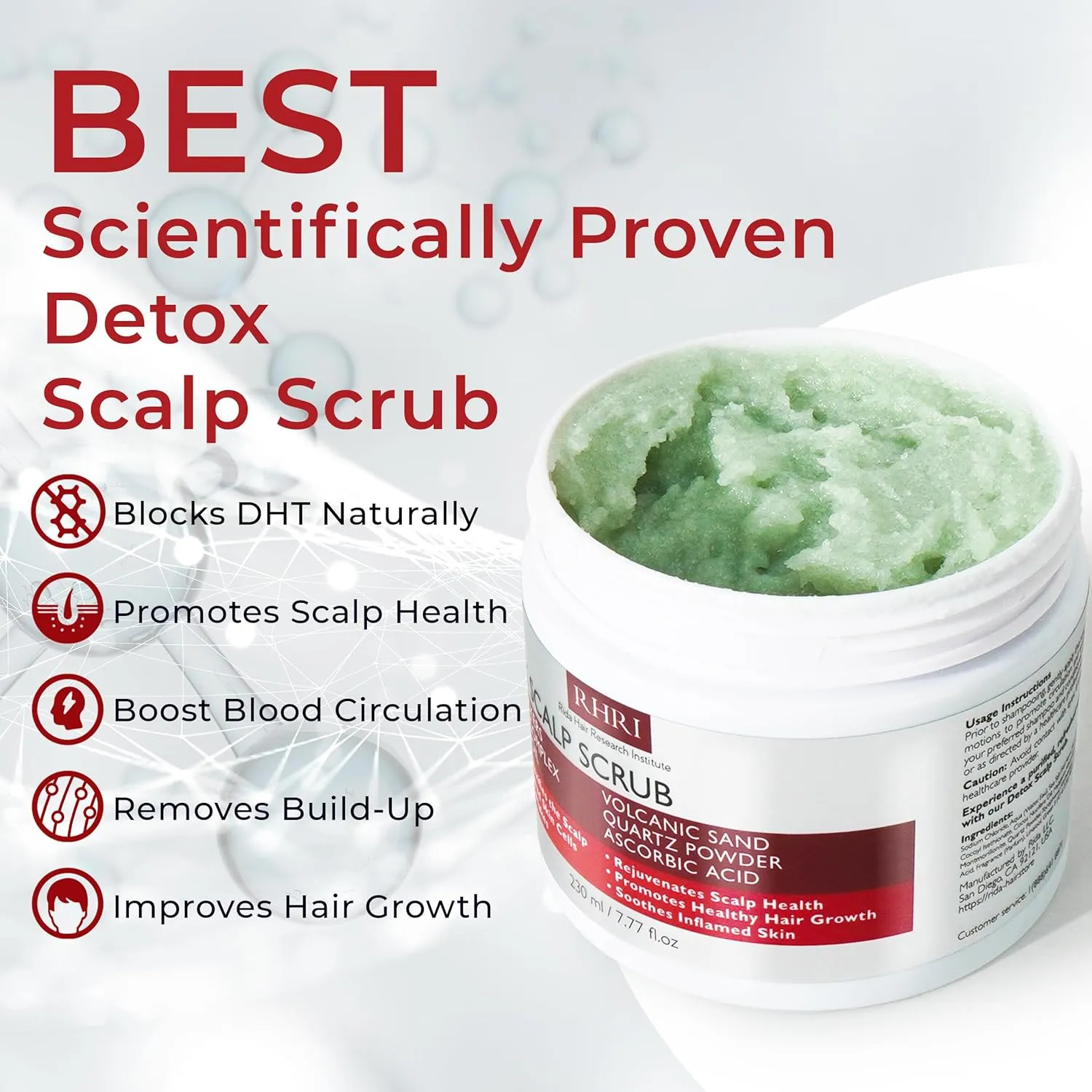Clarifying Heavy Metal Detox | Removes Product Build-Up, Dirt, Chlorine & Oil | Color Safe & Sulfate Free (Pre Shampoo Scrub)