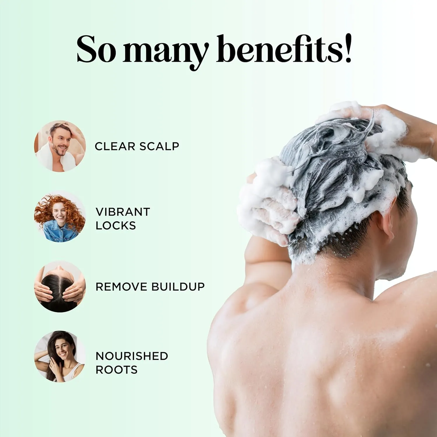 Clarifying Shampoo for Oily Hair and Scalp - Deep Cleansing Shampoo Build Up Remover with Rosemary Oil - Degrease Shampoo for Greasy Hair & Scalp - Vegan Color Safe Sulfate & Paraben Free (16 Fl Oz)