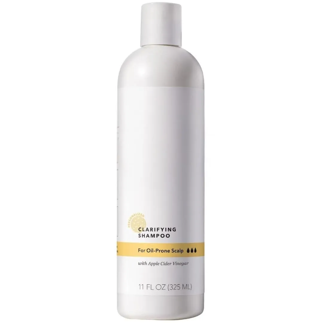 Clarifying Shampoo with Apple Cider Vinegar for Oily Scalp, Sulfate & Paraben Free, 11 oz (1 pack)