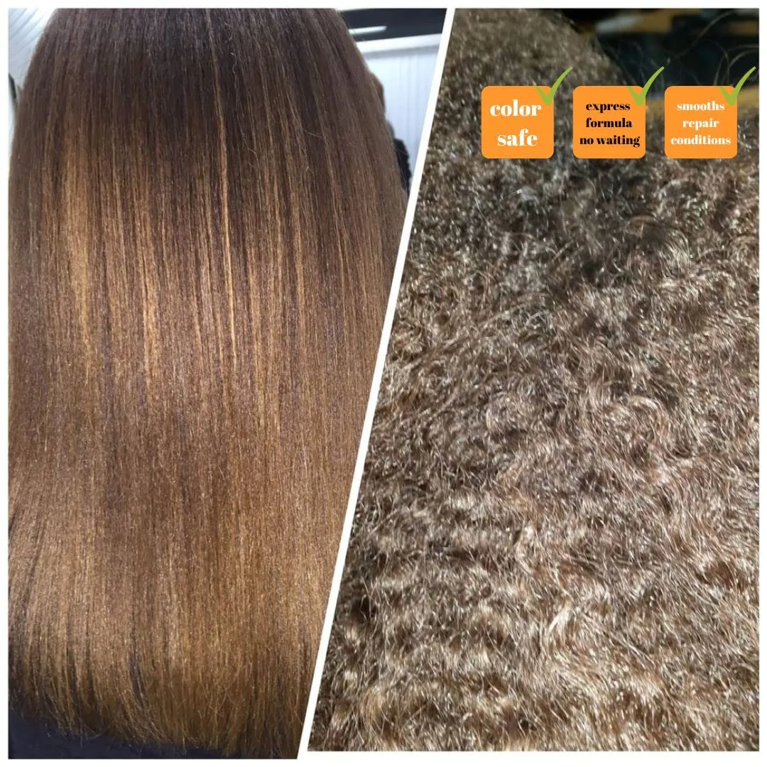 Clarifying Shampoo with Brazilian Keratin Treatment and Intensive Hair Mask KIT Tratamiento de Keratina Alisado 120ml. Packaging may vary.