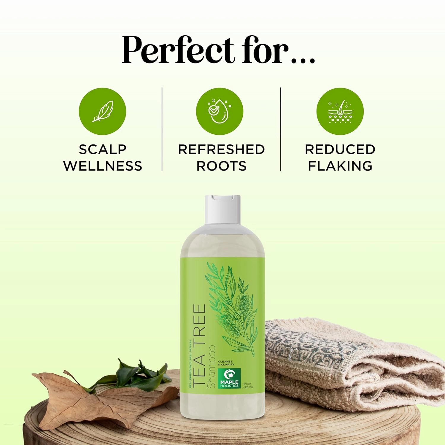 Clarifying Shampoo for Build Up & Oily Hair - Tea Tree Shampoo for Men and Women with Rosemary Essential Oil for Oily Hair and Scalp - Color Safe Vegan Sulfate Silicone & Paraben Free (10 Fl Oz)