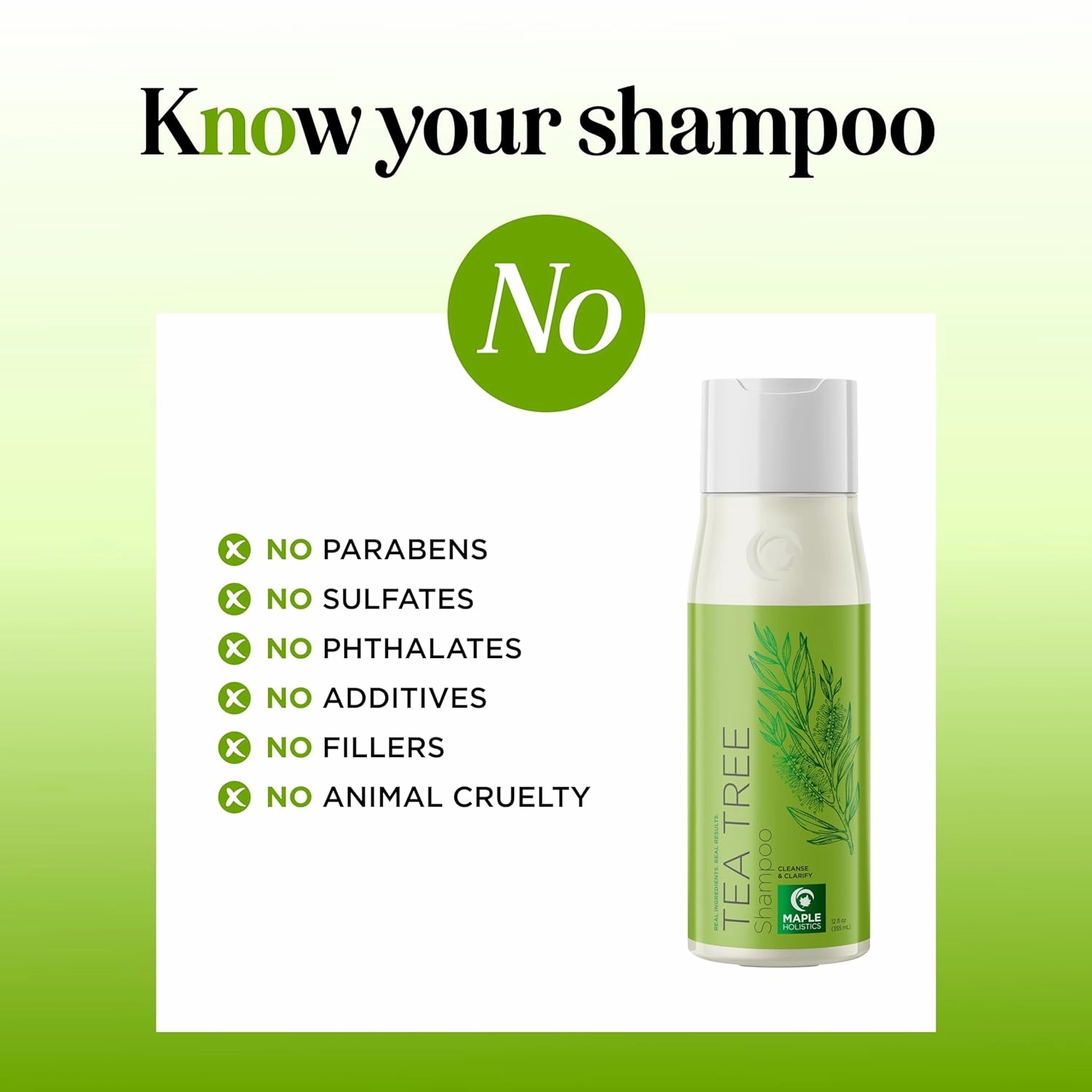 Clarifying Shampoo for Build Up & Oily Hair - Tea Tree Shampoo for Men and Women with Rosemary Essential Oil for Oily Hair and Scalp - Color Safe Vegan Sulfate Silicone & Paraben Free (10 Fl Oz)