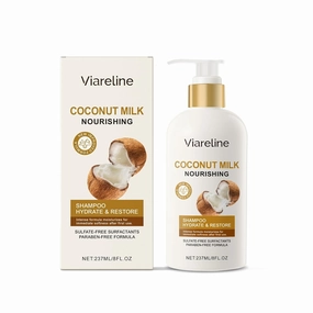 Coconut Milk Shampoo, Gentle Cleansing, Moisturizing Hair Care, 237ml*2