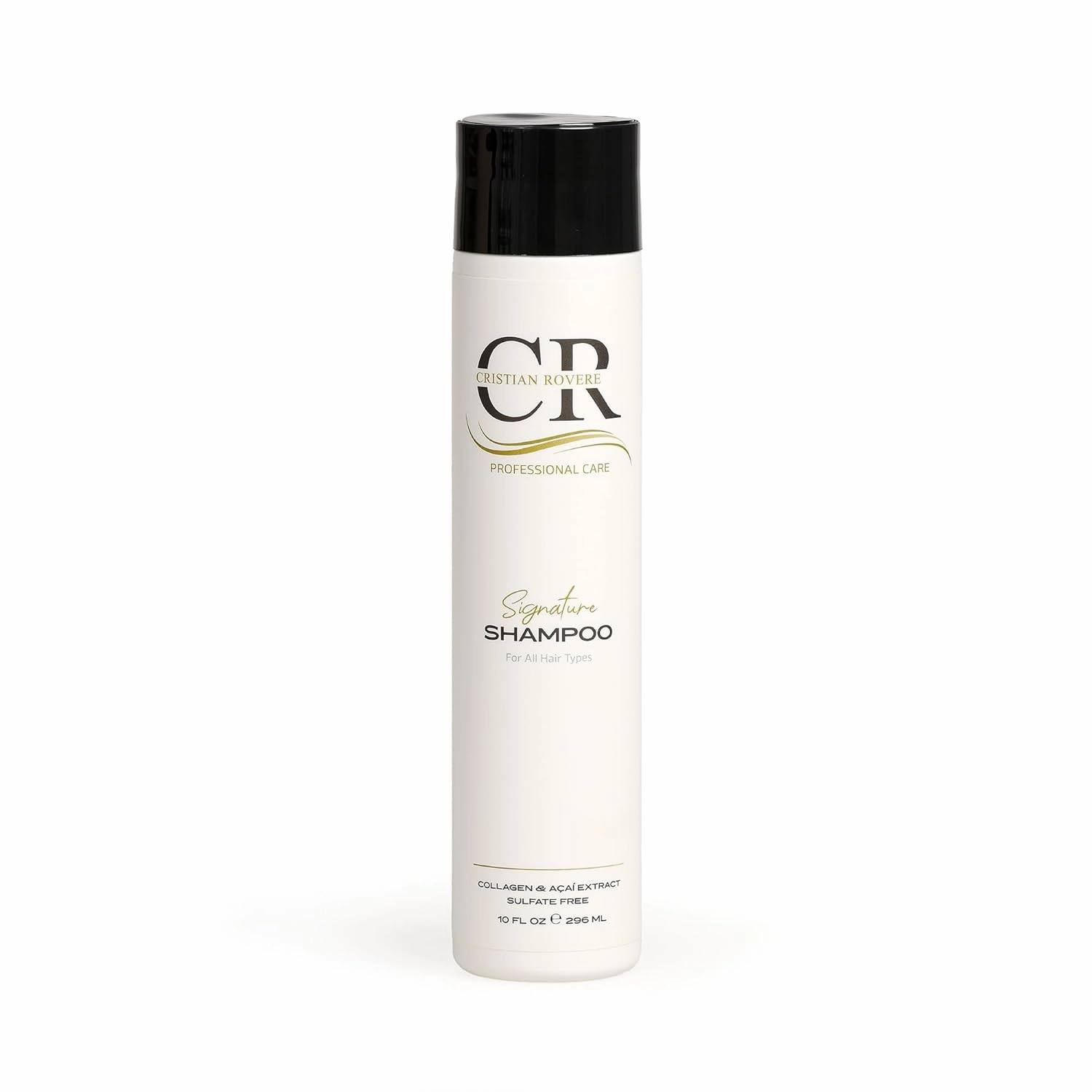 Cristian Rovere - Signature Shampoo - Sulfate Free & Paraben Free for All Hair Types - Infused With Collagen, Acai Extract & Organic Argan Oil - Strengthening & Hydrating Shampoo - 10 Fl Oz