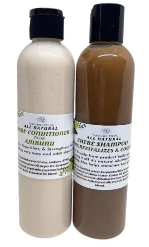 Croton Zambesicus (also know as Chebe powder) Shampoo & Conditioner Pack...Hair Growth Kit| Strengthens|Moisturizing|Restorative..Vegan (Shampoo 1Conditioner)